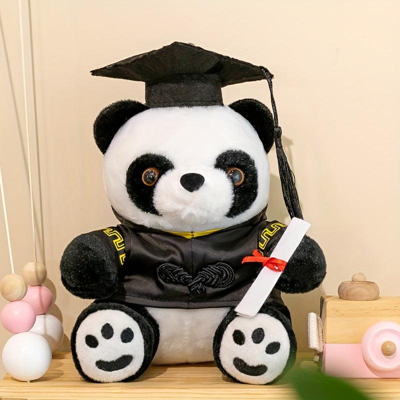 Dr Panda Plush Toy Simulation Hat Panda Cloth Doll Graduation Gift