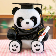 Dr Panda Plush Toy Simulation Hat Panda Cloth Doll Graduation Gift