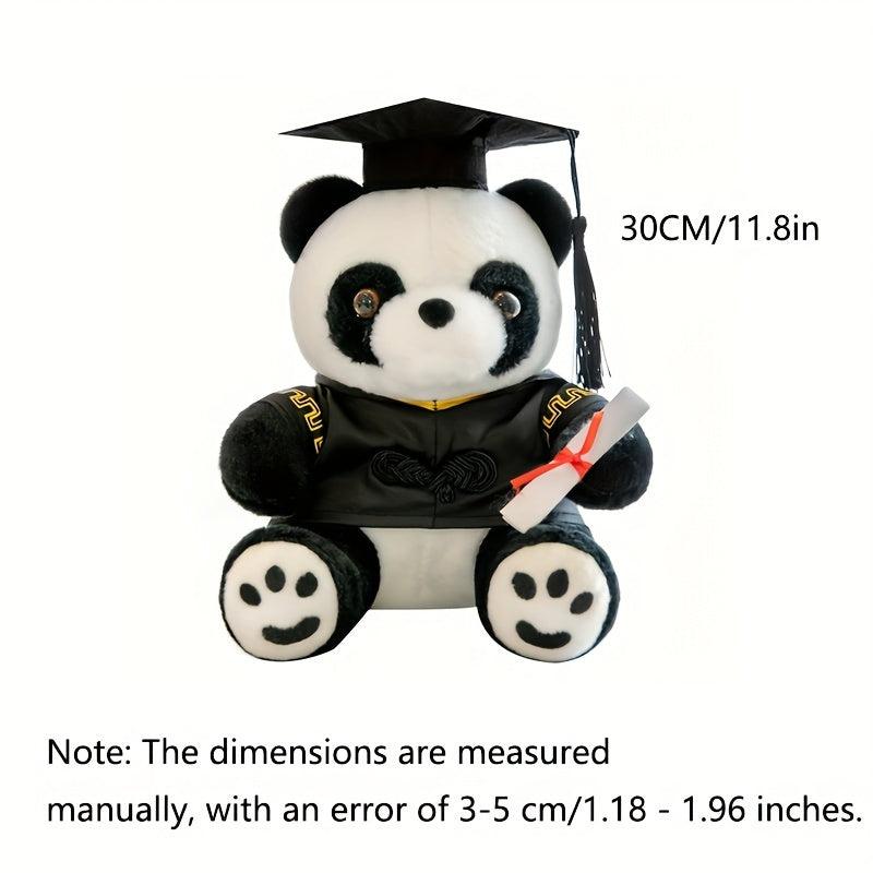 Dr Panda Plush Toy Simulation Hat Panda Cloth Doll Graduation Gift