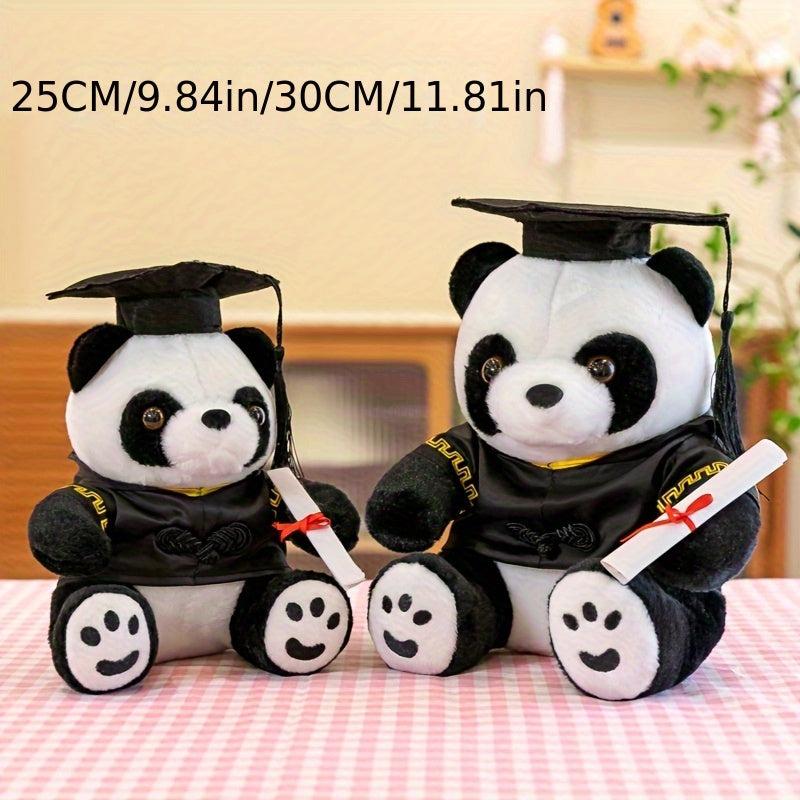 Dr Panda Plush Toy Simulation Hat Panda Cloth Doll Graduation Gift