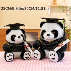 Dr Panda Plush Toy Simulation Hat Panda Cloth Doll Graduation Gift
