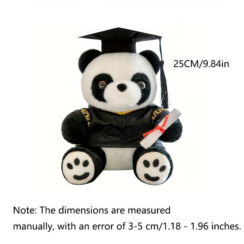 Dr Panda Plush Toy Simulation Hat Panda Cloth Doll Graduation Gift