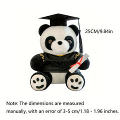 Dr Panda Plush Toy Simulation Hat Panda Cloth Doll Graduation Gift