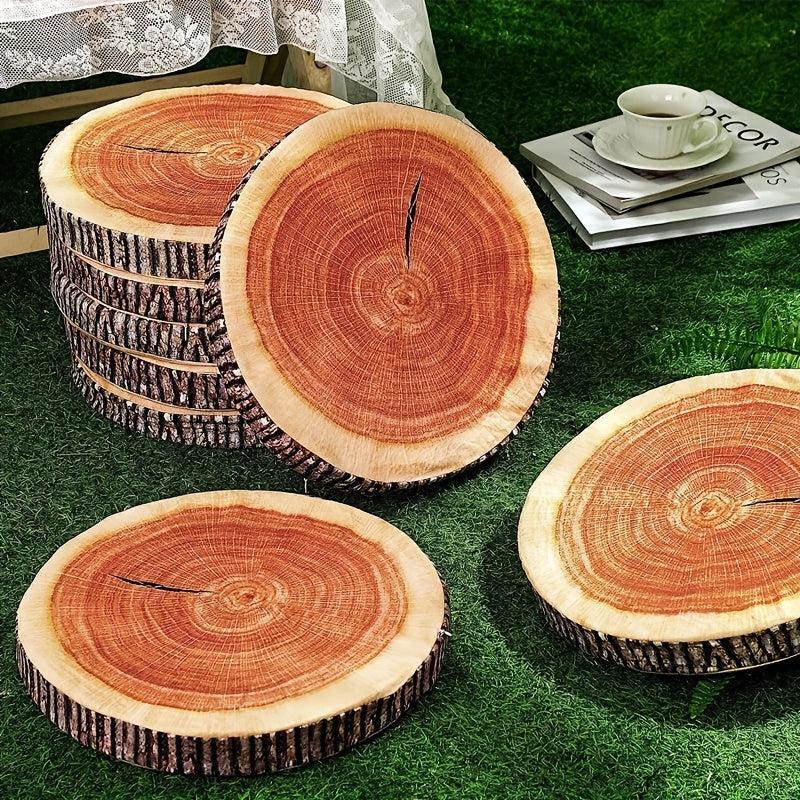 3D Printed Wooden Stump Decorative Pillow for Home Office Car