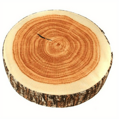 3D Printed Wooden Stump Decorative Pillow for Home Office Car