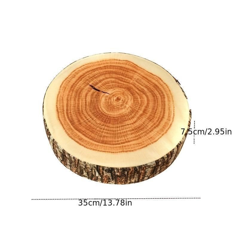 3D Printed Wooden Stump Decorative Pillow for Home Office Car