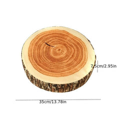 3D Printed Wooden Stump Decorative Pillow for Home Office Car