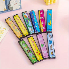 Double Row 16 Holes Harmonica Metal Painted Steel Mouth Organ For Children