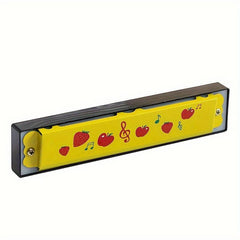Double Row 16 Holes Harmonica Metal Painted Steel Mouth Organ For Children
