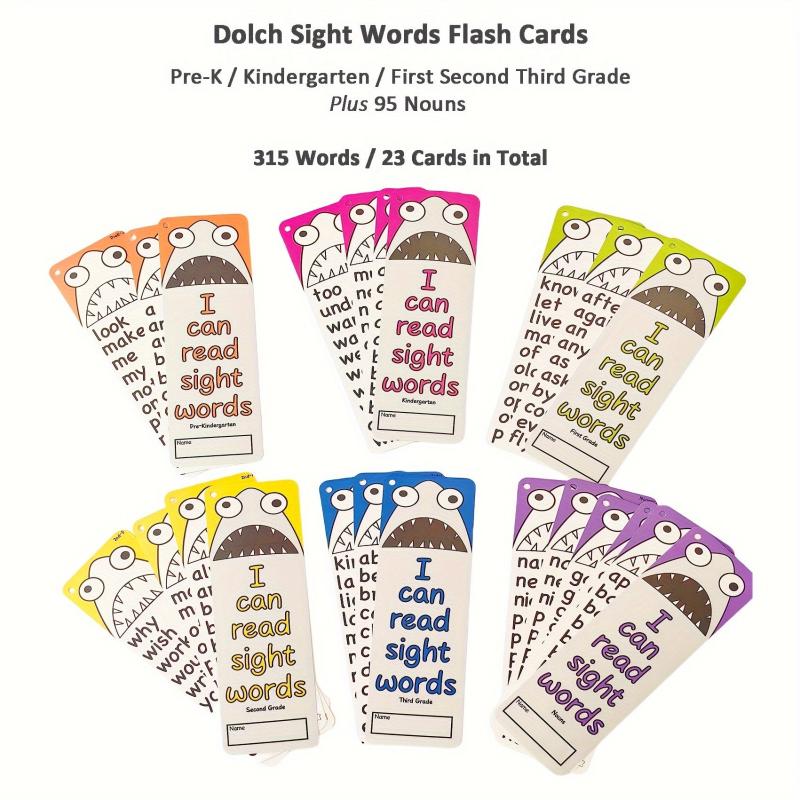 315 Sight Words Cards Flash Cards for Kids Vocabulary Building