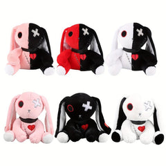 Creepy Gothic Bunny Plush Horror Doll for Halloween