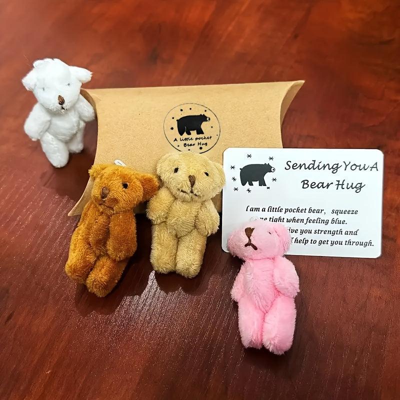 Mini Plush Stuffed Bears - Pocket Hug Token - Long Distance Relationship Gift