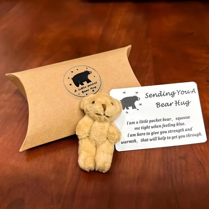 Mini Plush Stuffed Bears - Pocket Hug Token - Long Distance Relationship Gift