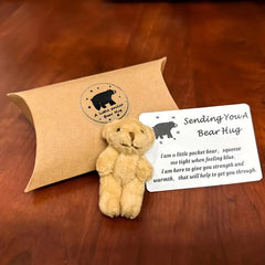 Mini Plush Stuffed Bears - Pocket Hug Token - Long Distance Relationship Gift