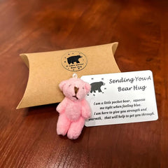Mini Plush Stuffed Bears - Pocket Hug Token - Long Distance Relationship Gift