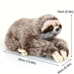 13in Sloth Plush Toy Soft Realistic Stuffed Sloth Kids Birthday Doll