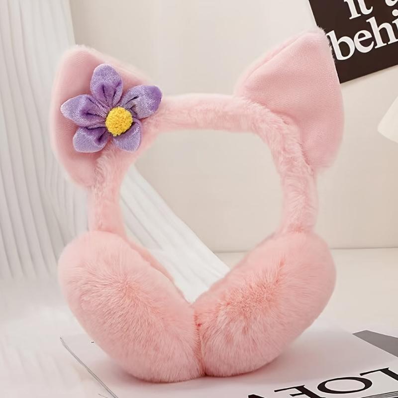 Warm Cartoon Earmuffs Female Foldable Plush Cold Proof Ear Protector