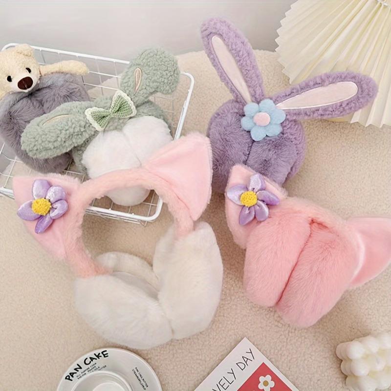 Warm Cartoon Earmuffs Female Foldable Plush Cold Proof Ear Protector