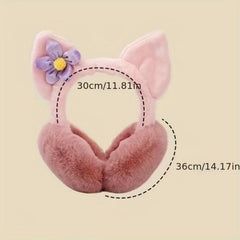 Warm Cartoon Earmuffs Female Foldable Plush Cold Proof Ear Protector