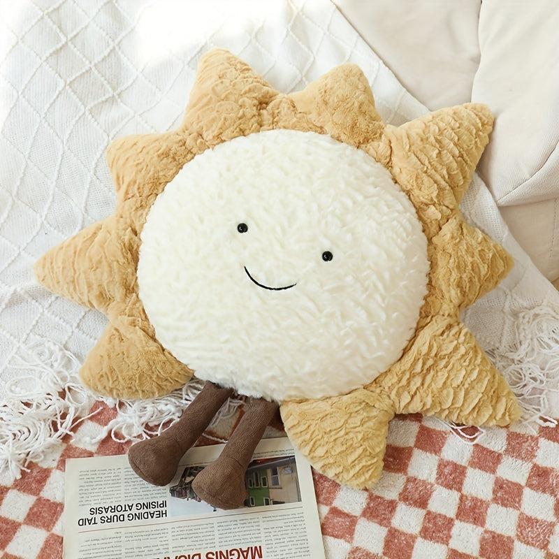 Sun Plush Pillow & Stuffed Star & Moon Toy Set