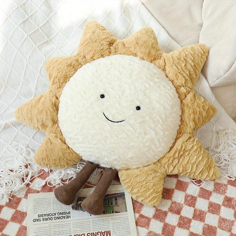 Sun Plush Pillow & Stuffed Star & Moon Toy Set