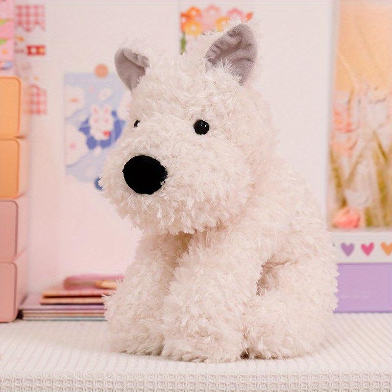 West Highland Puppy Doll Plush Dog Play Doll Heart Gift Healing Toy
