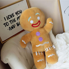 Christmas Gingerbread Man Doll Plush Toy Pillow Home Decoration Gift