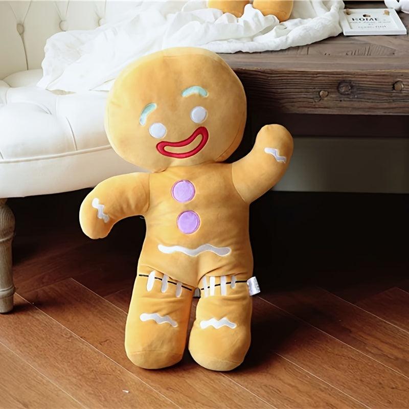 Christmas Gingerbread Man Doll Plush Toy Pillow Home Decoration Gift