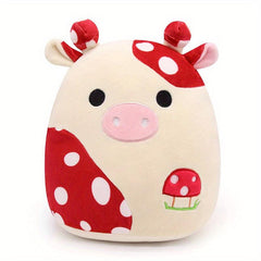 Cow Plush Pillow Stuffed Animals Soft Mushroom Plush
