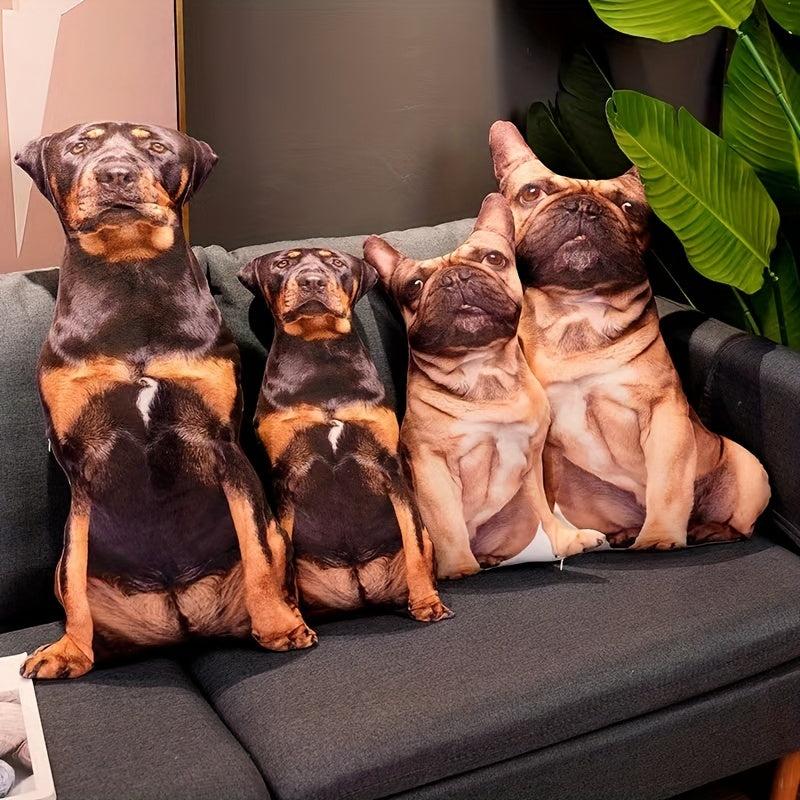 3D Cartoon Dog Throw Pillows - Home Decor & Toy
