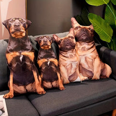 3D Cartoon Dog Throw Pillows - Home Decor & Toy