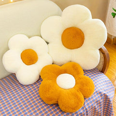 Rabbit Hair Flower Sofa Cushion Plush Toy