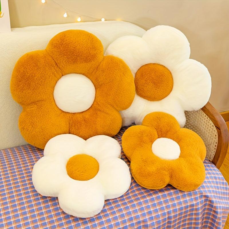 Rabbit Hair Flower Sofa Cushion Plush Toy