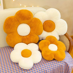 Rabbit Hair Flower Sofa Cushion Plush Toy