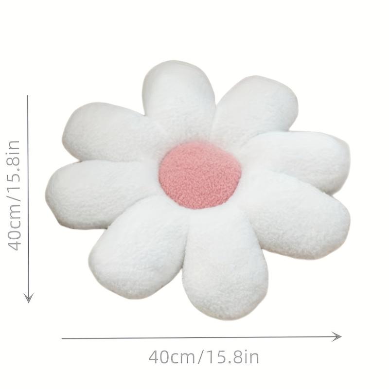 8in Plush Pink Flower Cushion for Kids Bedroom Decor