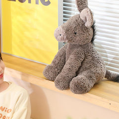 6in Donkey Plush Soft Gray Stuffed Animal Toy