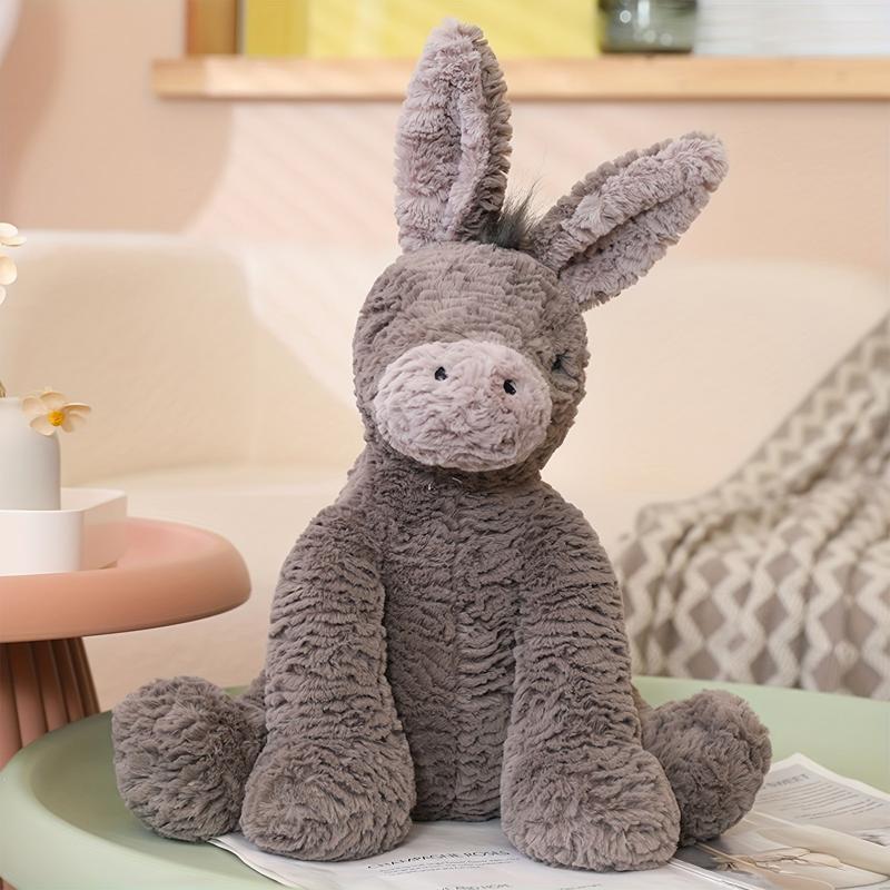 6in Donkey Plush Soft Gray Stuffed Animal Toy