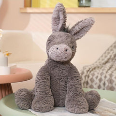 6in Donkey Plush Soft Gray Stuffed Animal Toy
