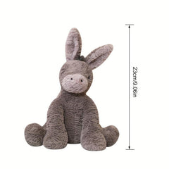 6in Donkey Plush Soft Gray Stuffed Animal Toy
