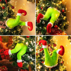 Green Monster Leg Stuffed Christmas Ornament Home Decoration Halloween Decor