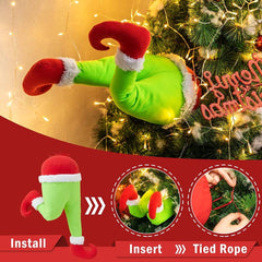 Green Monster Leg Stuffed Christmas Ornament Home Decoration Halloween Decor