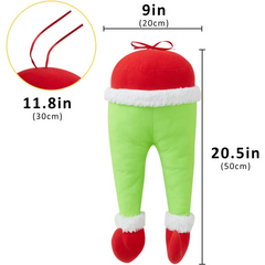 Green Monster Leg Stuffed Christmas Ornament Home Decoration Halloween Decor