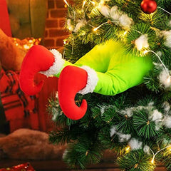 Green Monster Leg Stuffed Christmas Ornament Home Decoration Halloween Decor