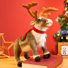 Christmas Reindeer Ornaments Plush Doll for Scene Layout