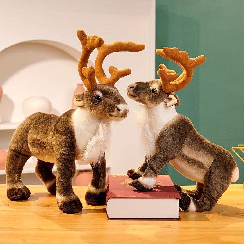 Christmas Reindeer Ornaments Plush Doll for Scene Layout