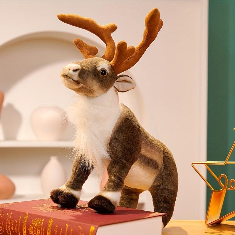 Christmas Reindeer Ornaments Plush Doll for Scene Layout