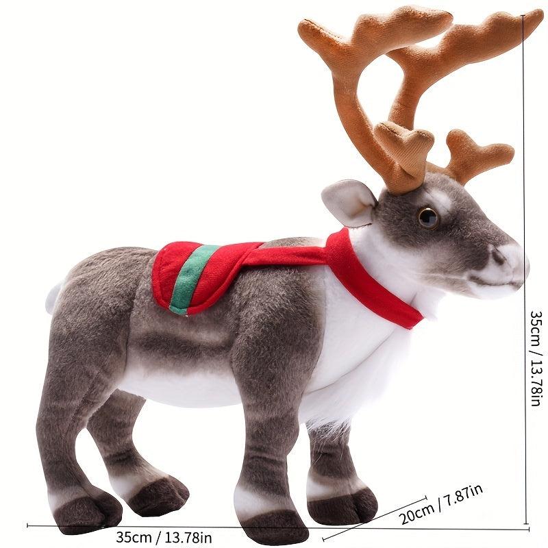 Christmas Reindeer Ornaments Plush Doll for Scene Layout