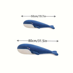 Whale Plush Pillow Toy - 19.7in & 31.5in - 3 Colors