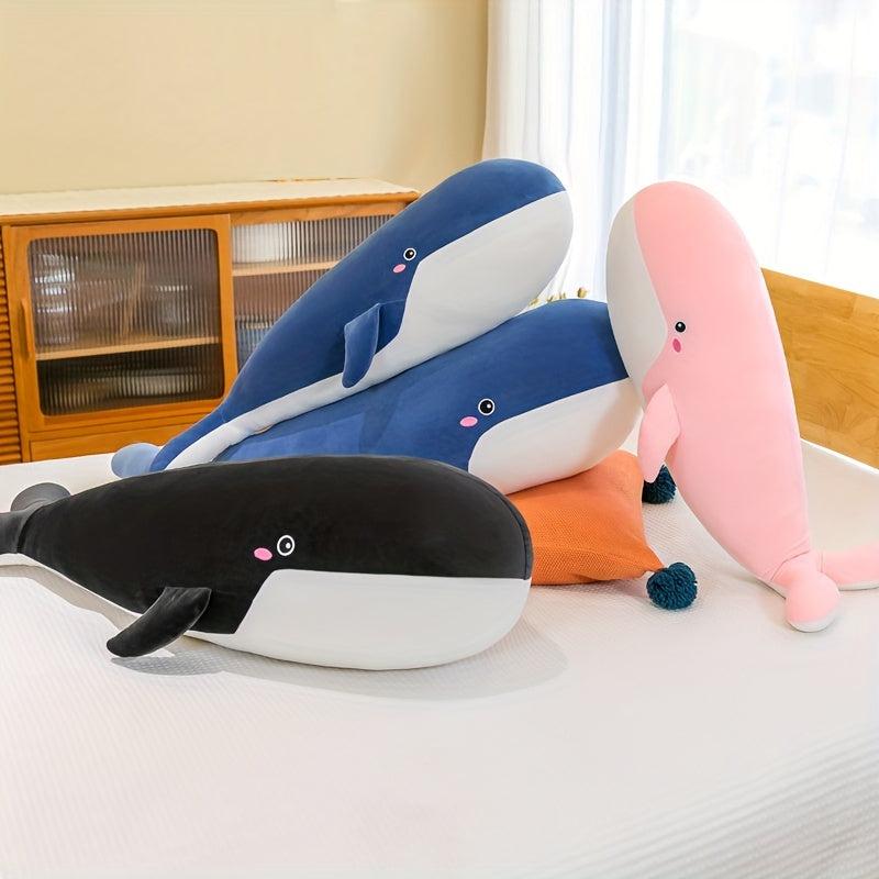 Whale Plush Pillow Toy - 19.7in & 31.5in - 3 Colors