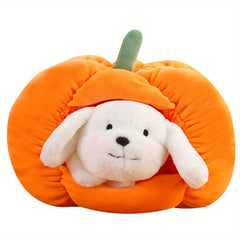 Dog Cat Podgy Pumpkin House Plush Halloween Playset